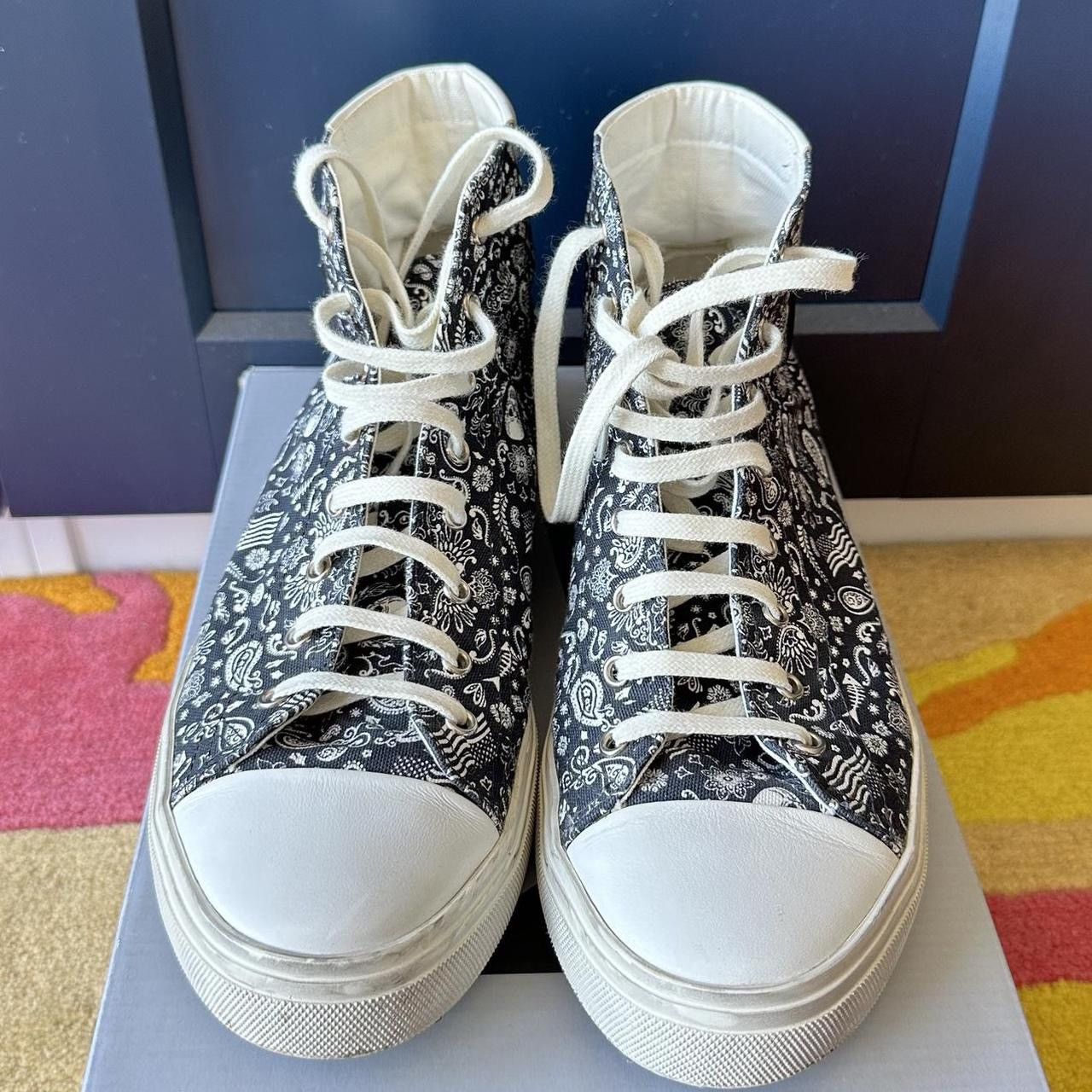 Saint Laurent Paris Saint Laurent Bedford Black Bandana High-Top Sneaker Size US 10 / EU 43 - 2 Thumbnail