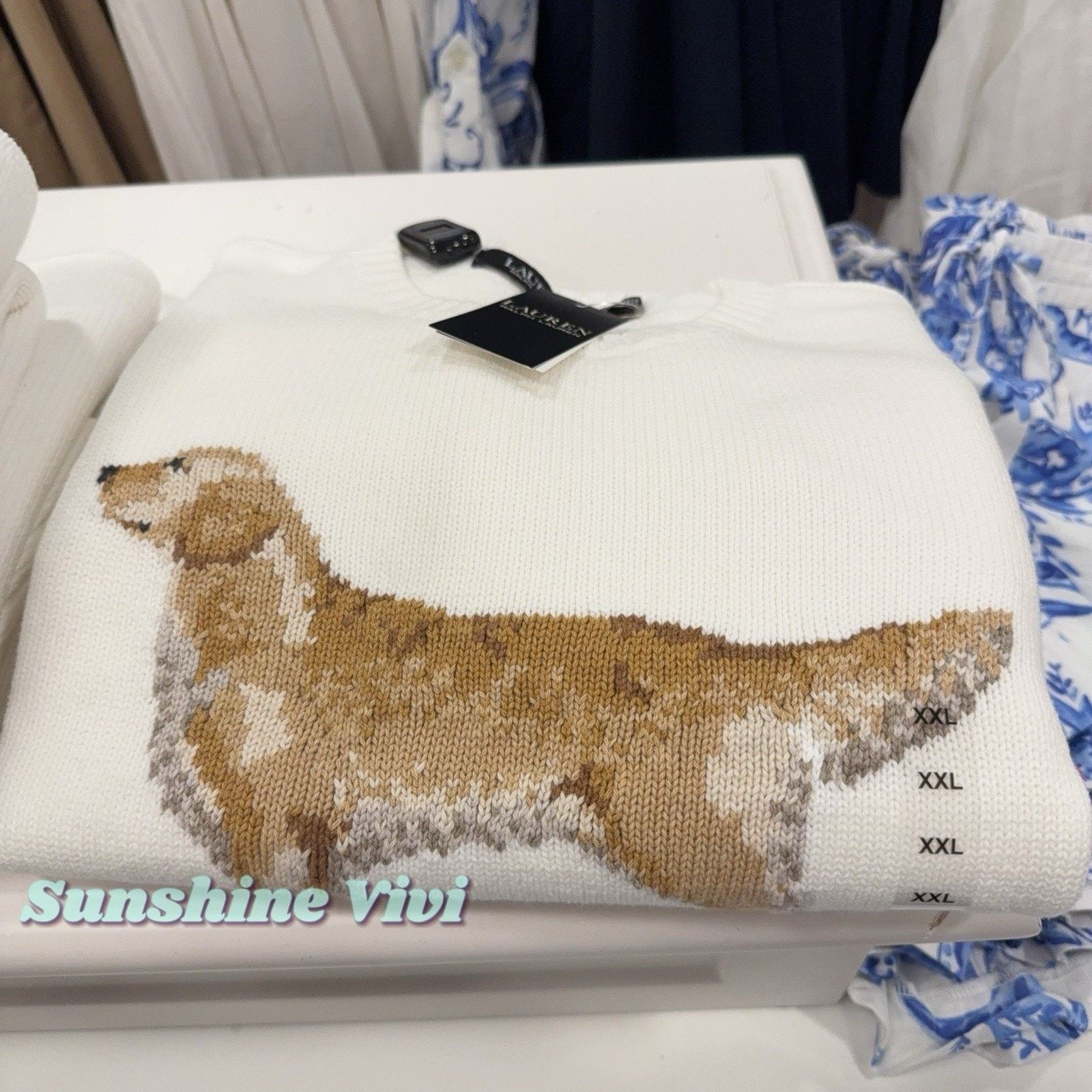 Polo Ralph Lauren NWT Polo Ralph Lauren Woman Cotton Dog Sweater Chalk XL Size XL / US 12-14 / IT 48-50 - 8 Thumbnail