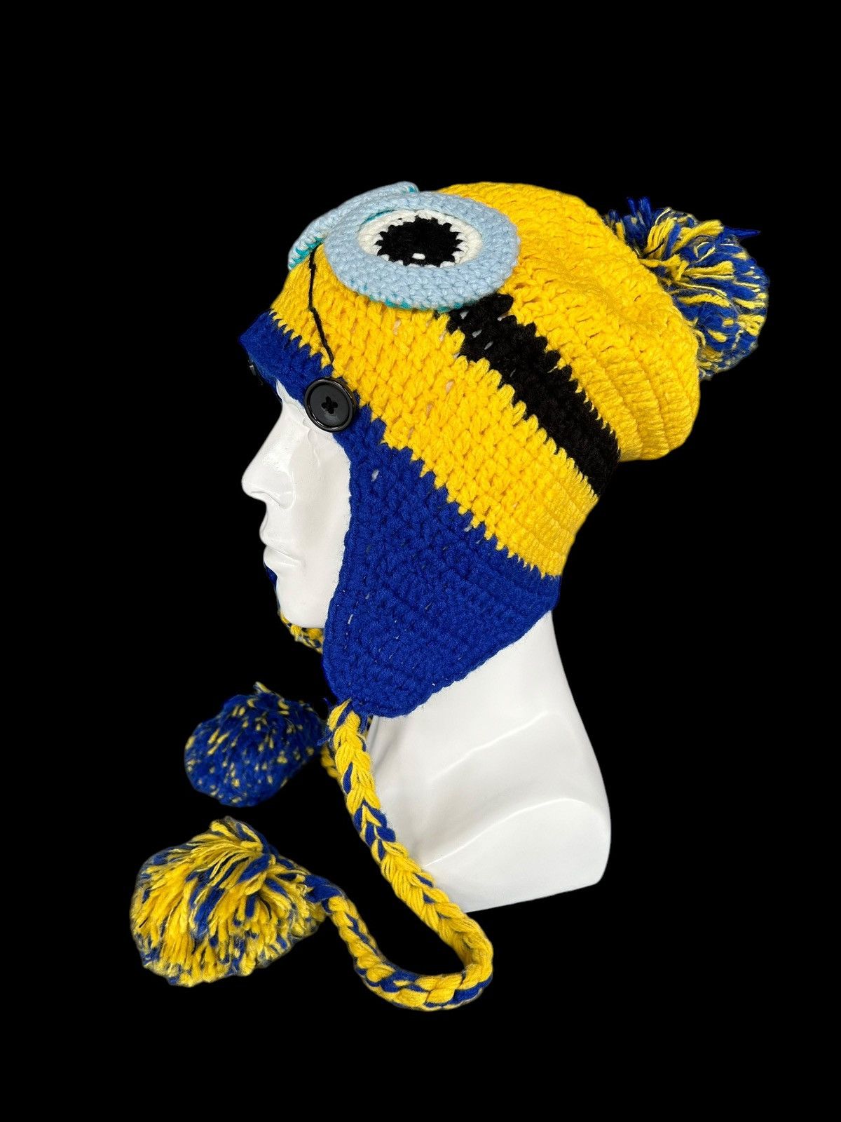 Japanese Brand × Kapital × Vintage Minions Crochet Knitted handmade Beanie Hats Rare☠️☠️ Size ONE SIZE - 2 Thumbnail