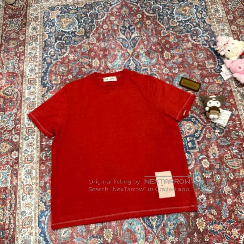Our Legacy Our Legacy Red T-Shirt, Simple Casual Retro Short Sleeve Size US M / EU 48-50 / 2 - 3 Thumbnail