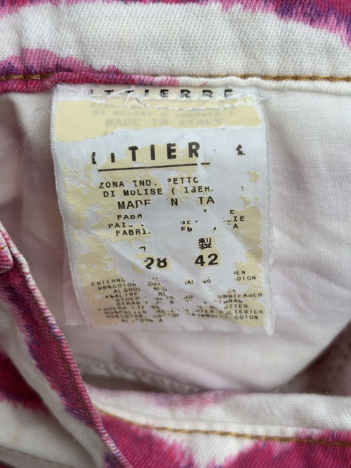 Dolce & Gabbana 2000s Pink Tiger Print Flared Pants Size 28" / US 6 / IT 42 - 7 Thumbnail