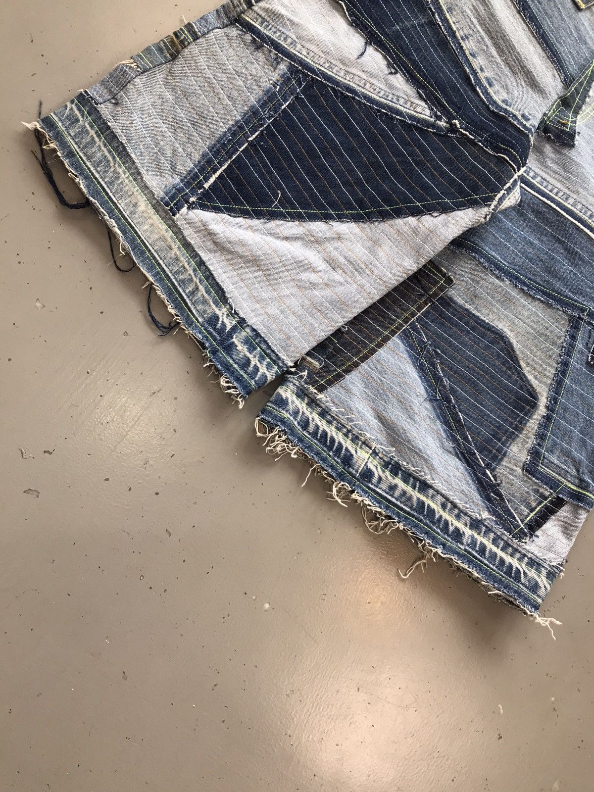Designer × Vintage Vintage 1of1 upcycle neon scrap jort Size US 32 / EU 48 - 6 Thumbnail