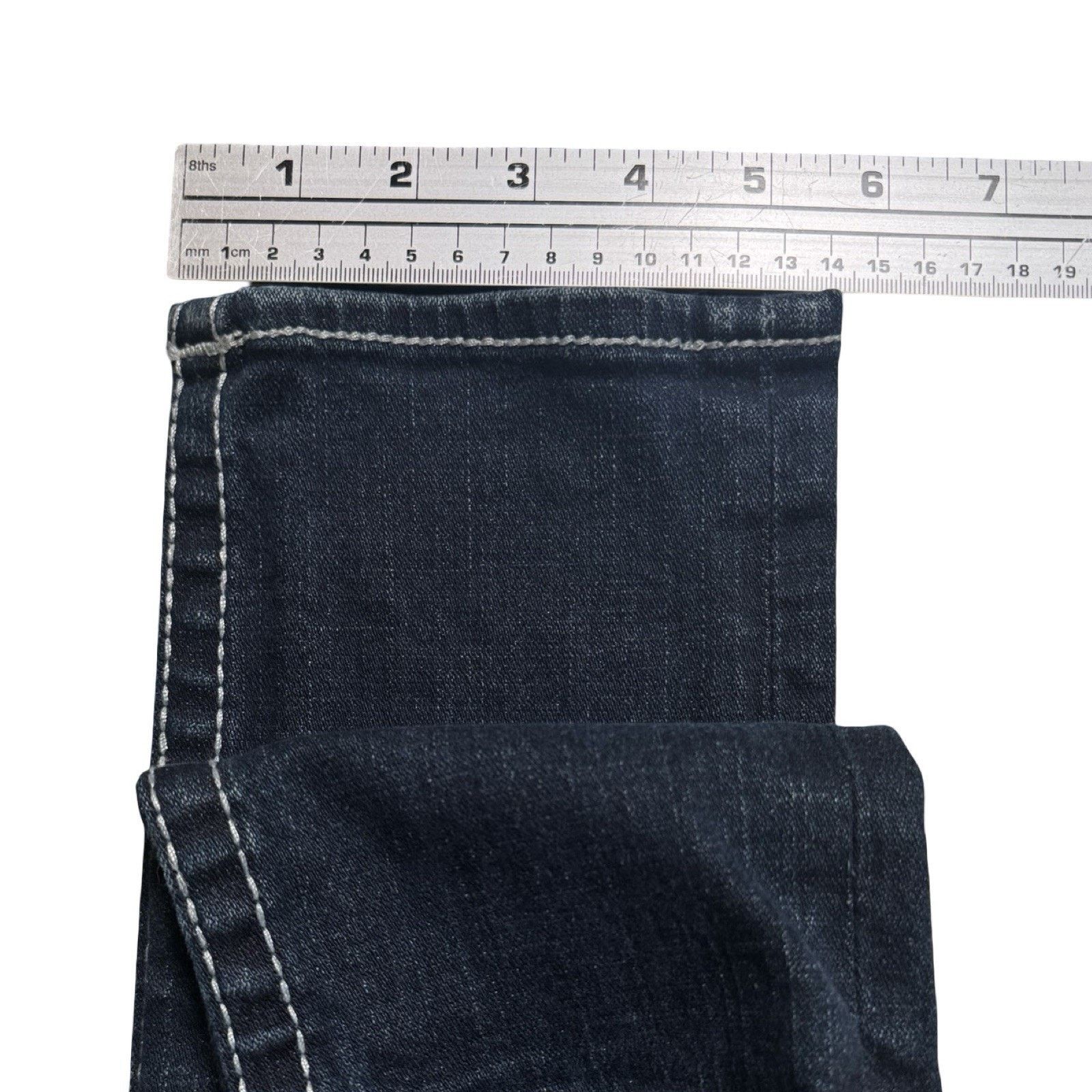 True Religion True Religion Julie Big T Jeans Womens 29 Low Rise Dark Wash Size 29" - 8 Thumbnail