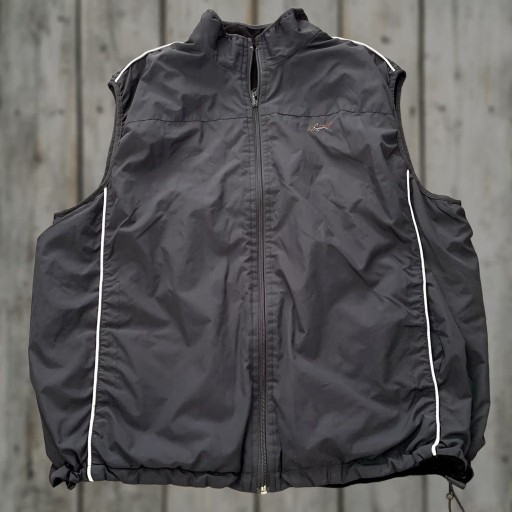 Vintage Greg Norman Shark Tasso Elba Windbreaker Vest Mens XL Gray Fleece Lined Golf Full Zip Size US XL / EU 56 / 4 - 1 Thumbnail