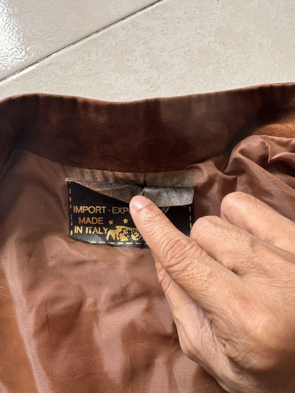 If Six Was Nine Vintage 70/80s Confezioni di lusso suede jacket Size US L / EU 52-54 / 3 - 14 Thumbnail