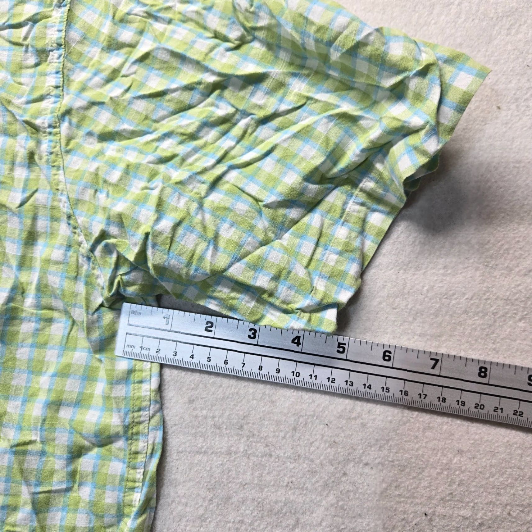 Chaps Chaps Shirt Denim Green Checked Short Sleeved Button-Up Adult XL Men Green Shirt Button-Up Chaps Mens XL Size US XL / EU 56 / 4 - 5 Thumbnail