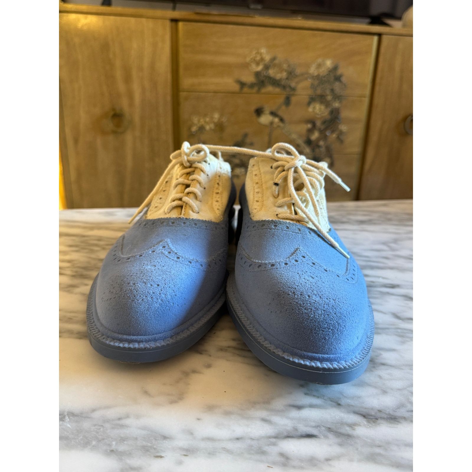 Vivienne Westwood Vivienne Westwood Baby Blue Suede Brogues Size US 12 / EU 45 - 1 Thumbnail