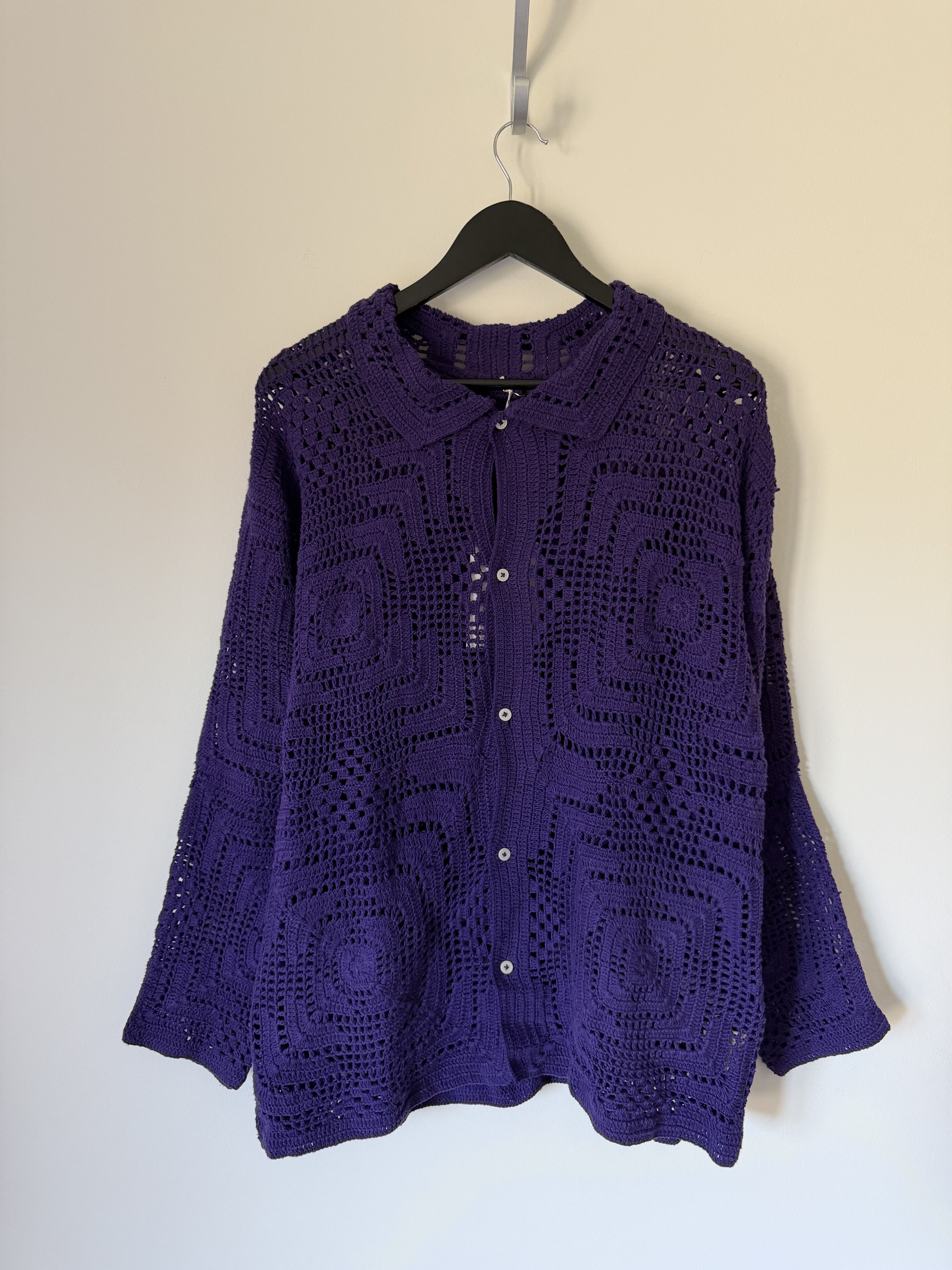 Bode Bode Bode Duotone Crochet overshirt Shirt | Grailed