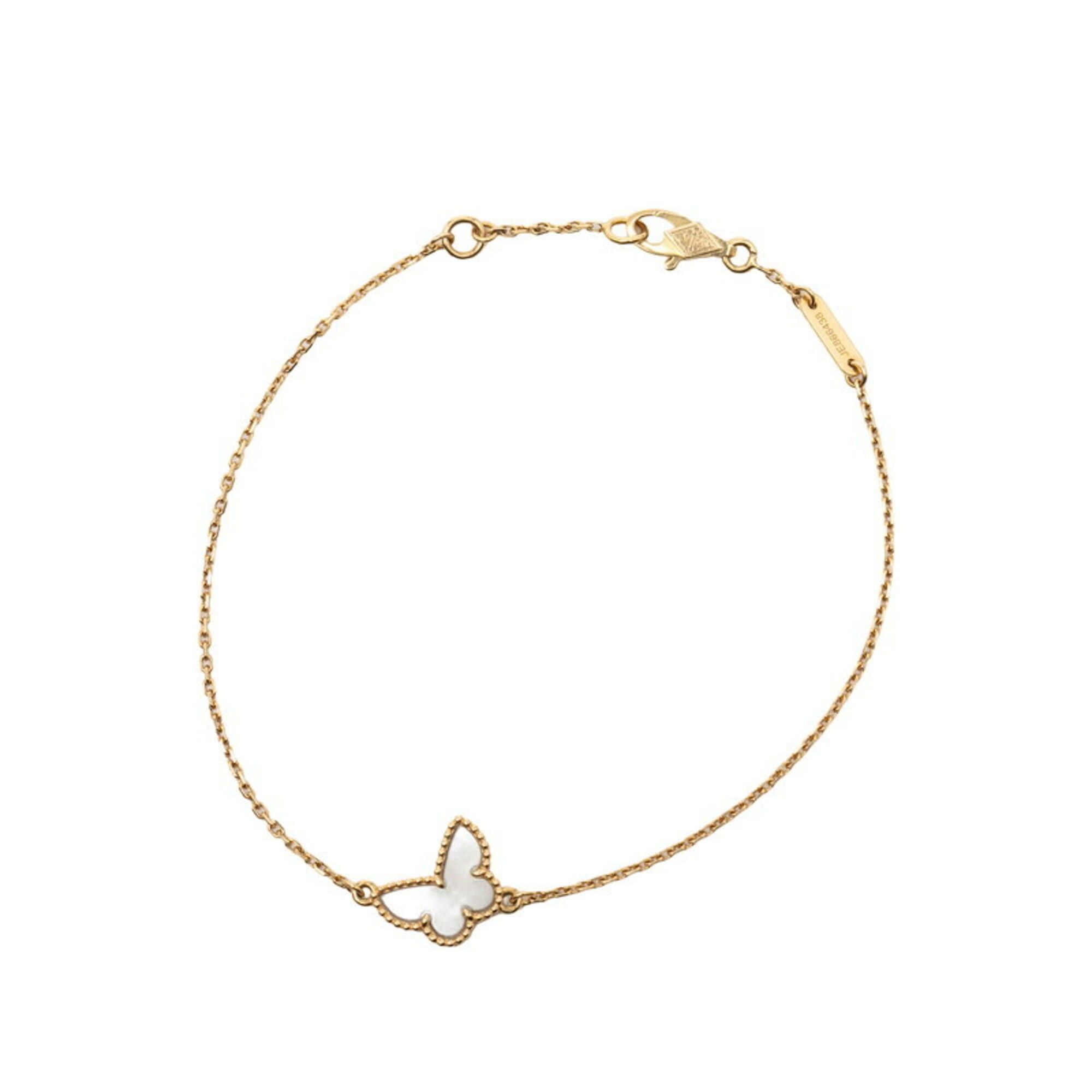 Van Cleef & Arpels Van Cleef & Arpels Sweet Papillon Bracelet VCARF69300 18KYG Yellow Gold Au750 Mother of Pearl Women's Size ONE SIZE - 1 Thumbnail