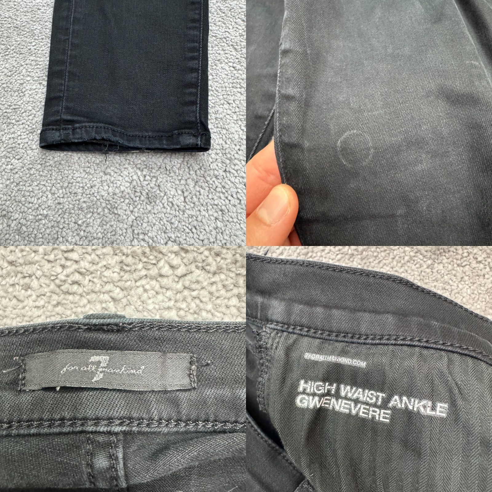 7 For All Mankind 7 For All Mankind Gwenevere High Waist Skinny Jeans Women's 26 Black Denim Size 26" / US 2 / IT 38 - 8 Thumbnail