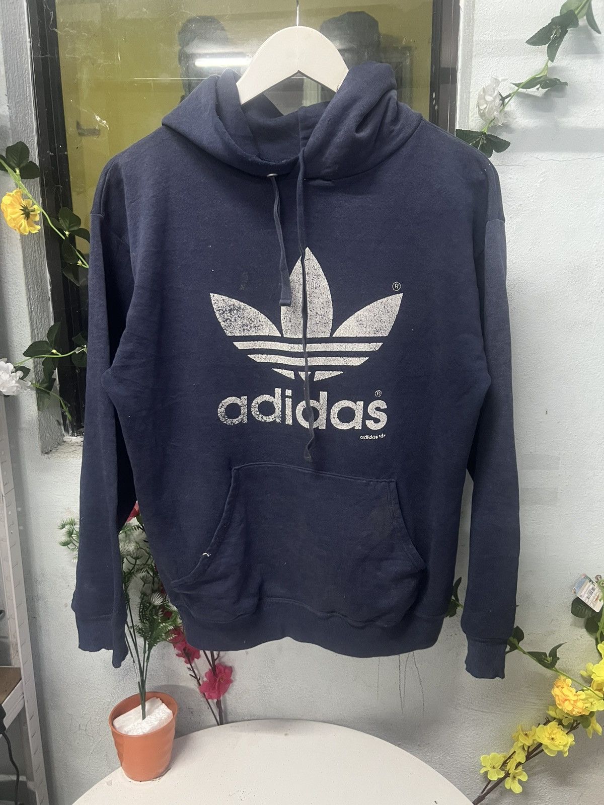 Adidas × Vintage Vintage Adidas Hoodie distress Size US M / EU 48-50 / 2 - 1 Thumbnail