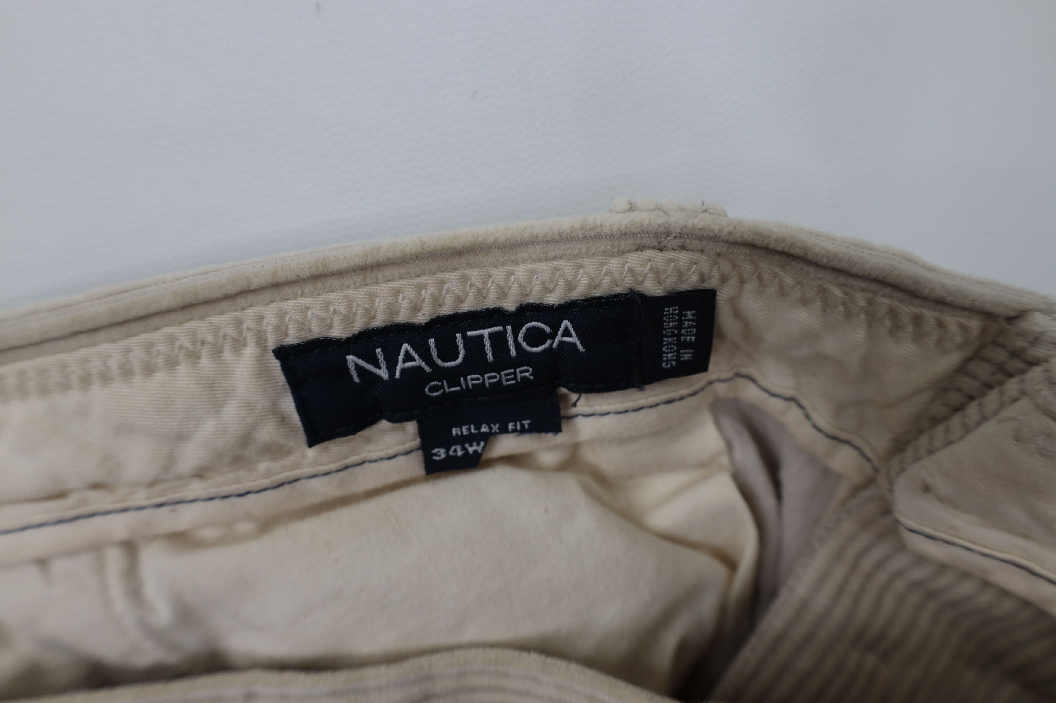Nautica Vintage 90s Nautica Fit Wide Leg Corduroy Chino Pants Size US 34 / EU 50 - 10 Thumbnail