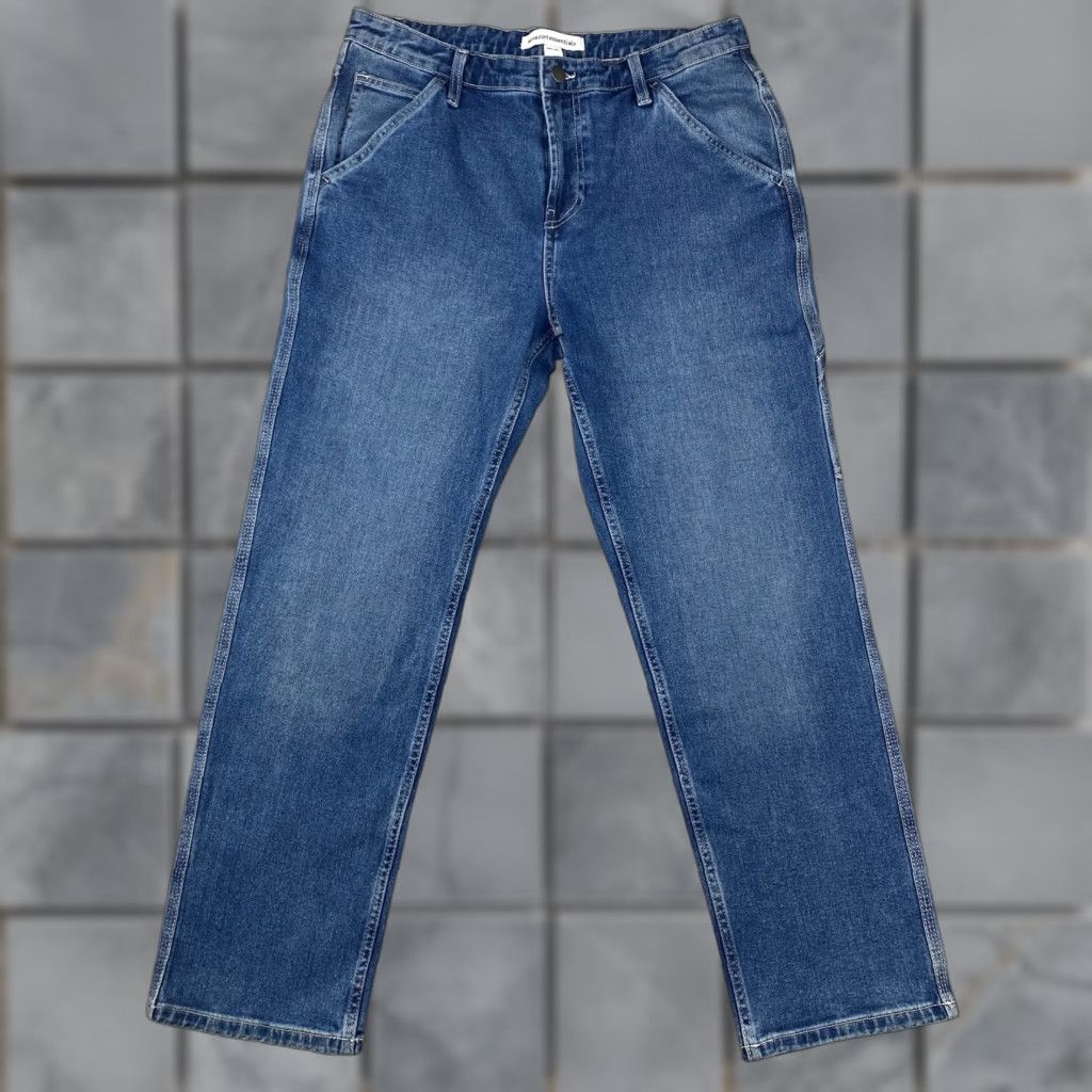 Essentials Amazon Essentials Jeans Mens 33X30 Blue Straight Leg Pockets Loose Fit Stretch 2 Size US 33 - 1 Thumbnail