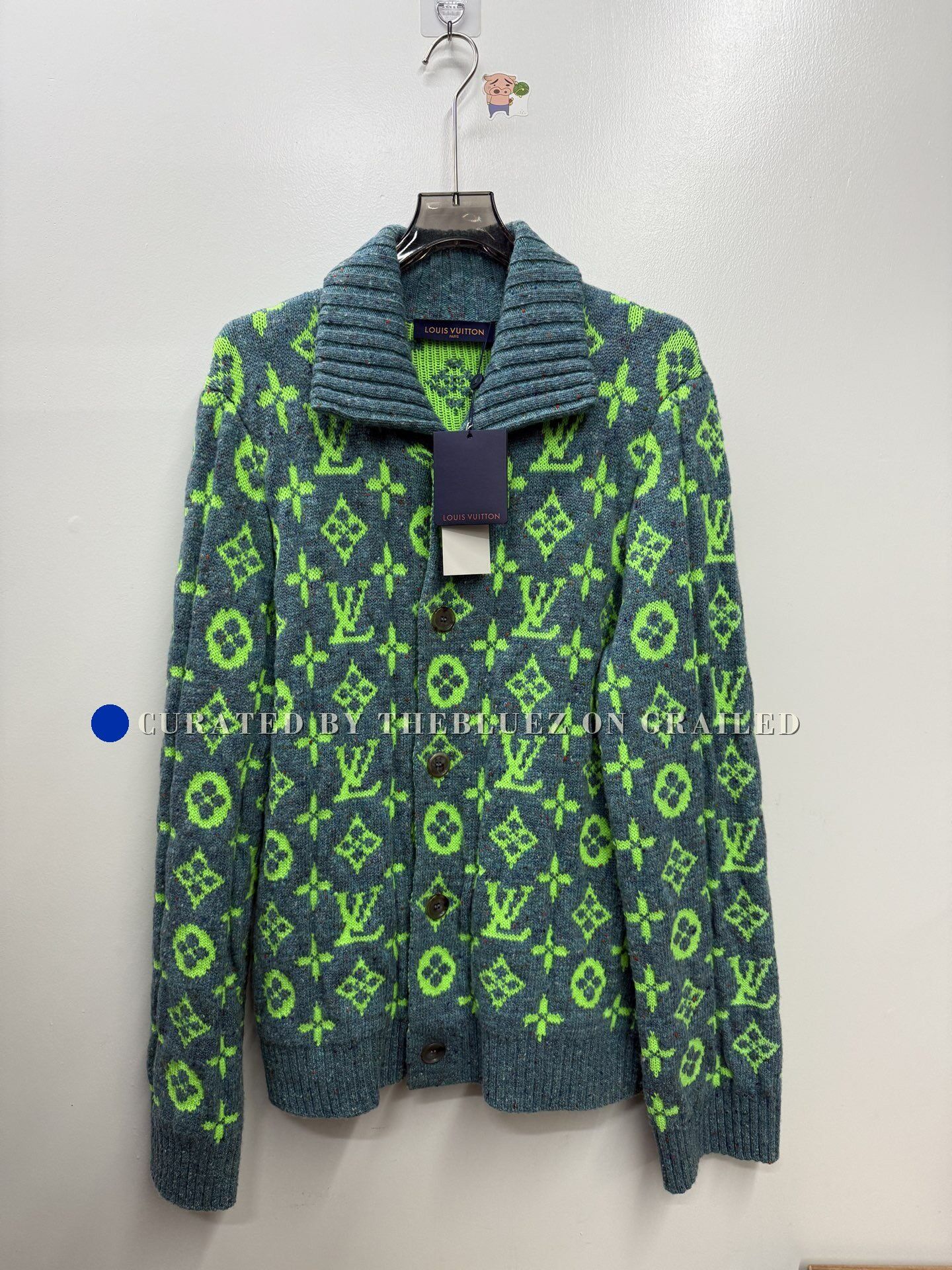 Louis Vuitton Louis Vuitton Runway Wool All-Over Print Cardigan Size US XXL / EU 58 / 5 - 1 Thumbnail