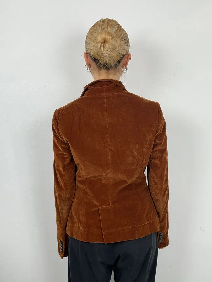Dolce & Gabbana 2000s Dolce & Gabbana Brown Velvet Jacket Size S / US 4 / IT 40 - 2 Thumbnail