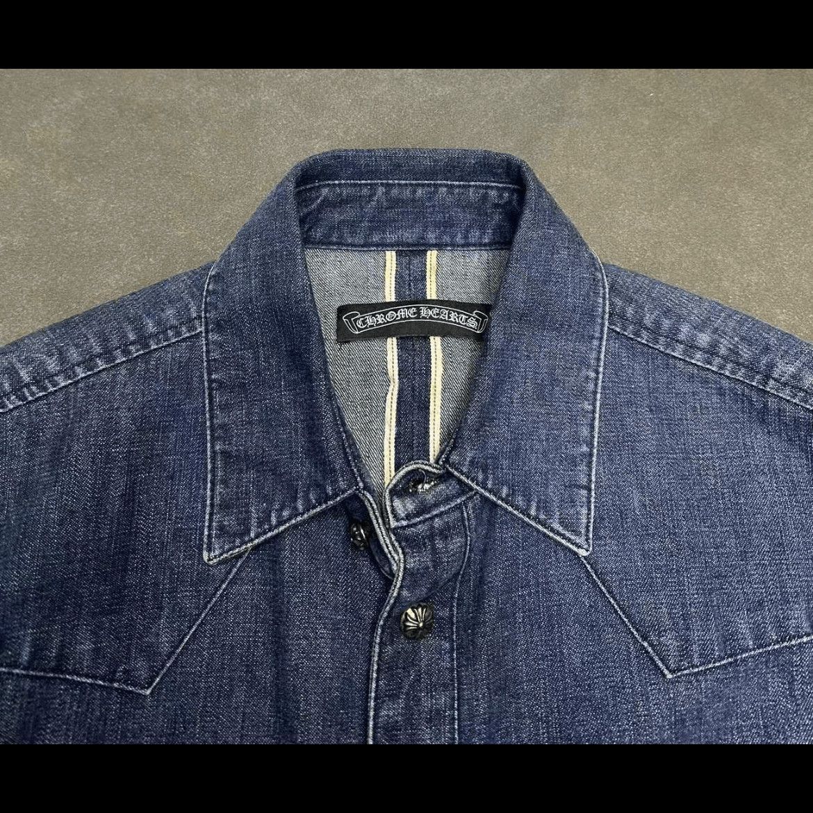 Chrome Hearts Chrome Hearts Denim Leather Patches Shirt Jacket-2507 Size US XS / EU 42 / 0 - 4 Thumbnail