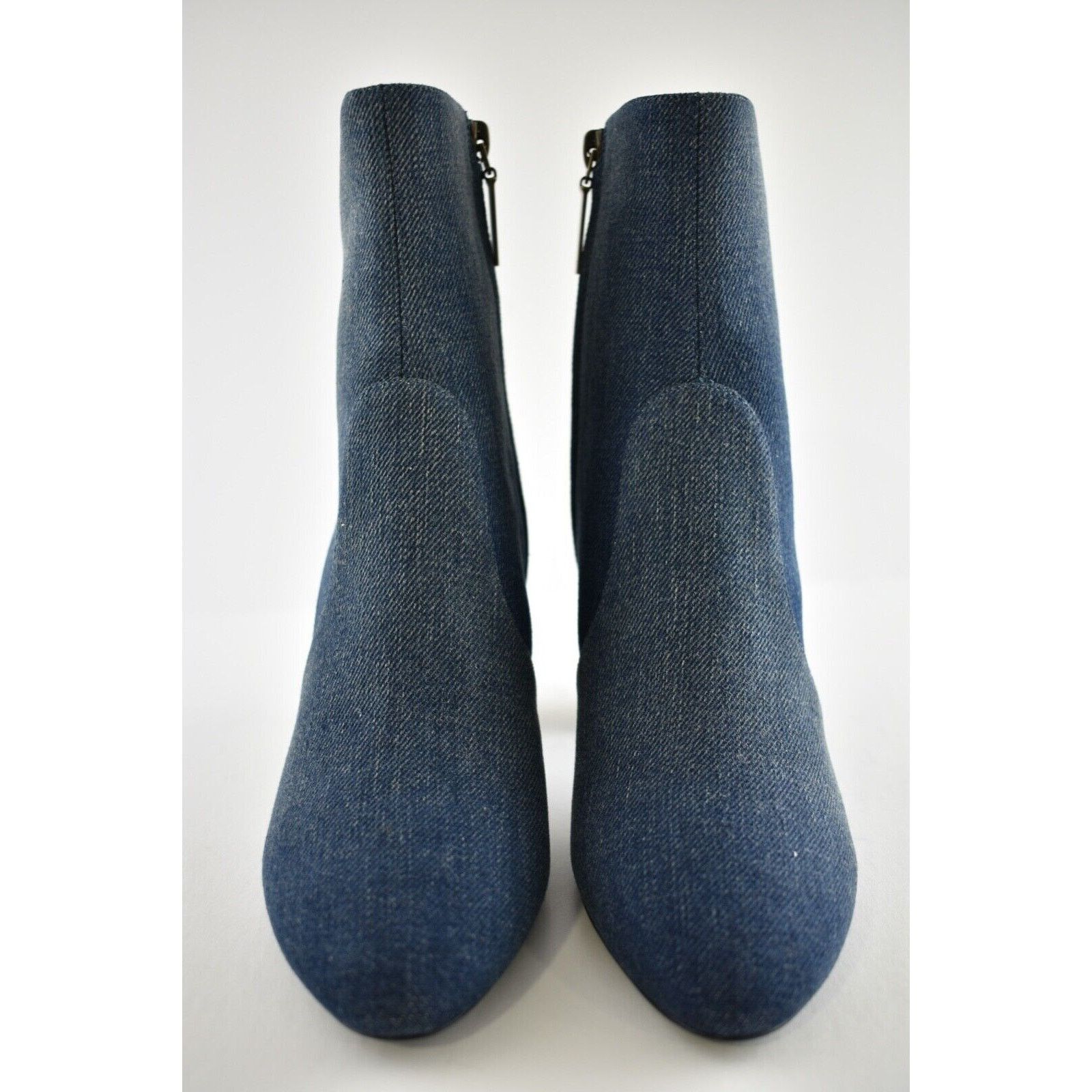 Yves Saint Laurent Saint Laurent Lou 75 Blue Jeans Denim YSL Zip Block Heel Size US 6.5 / IT 36.5 - 5 Thumbnail