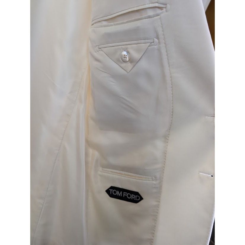 Tom Ford o1rshd1 Blazer Jacket in White Size US L / EU 52-54 / 3 - 11 Thumbnail