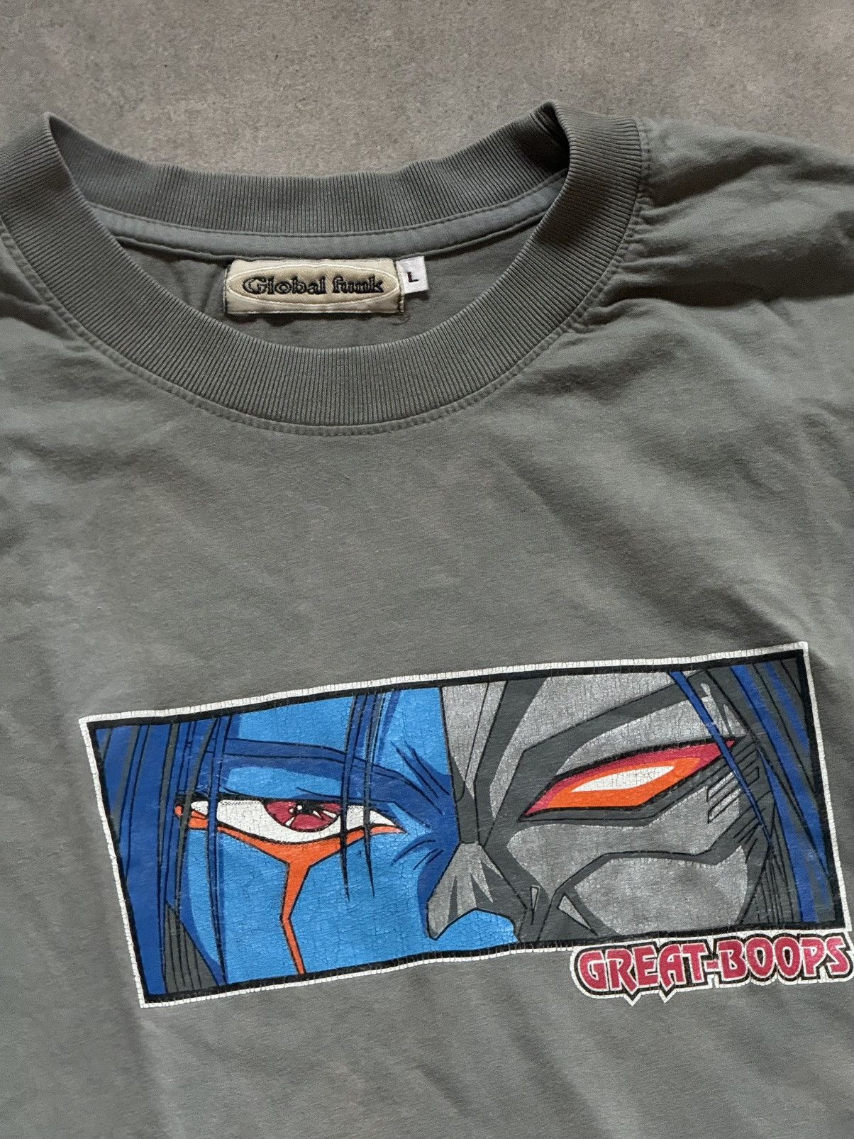 Japanese Brand × Vintage Y2K Vintage hook-up style grey t-shirt great boops Size US L / EU 52-54 / 3 - 5 Thumbnail