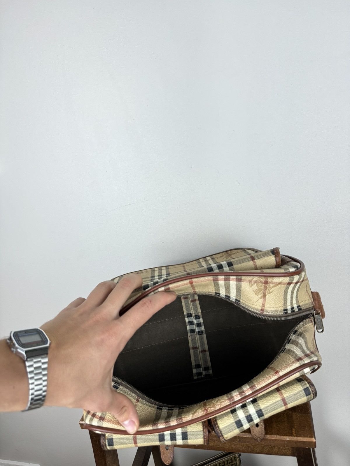 Burberry Vintage leather bag Burberry Nova Check original item Size ONE SIZE - 7 Thumbnail