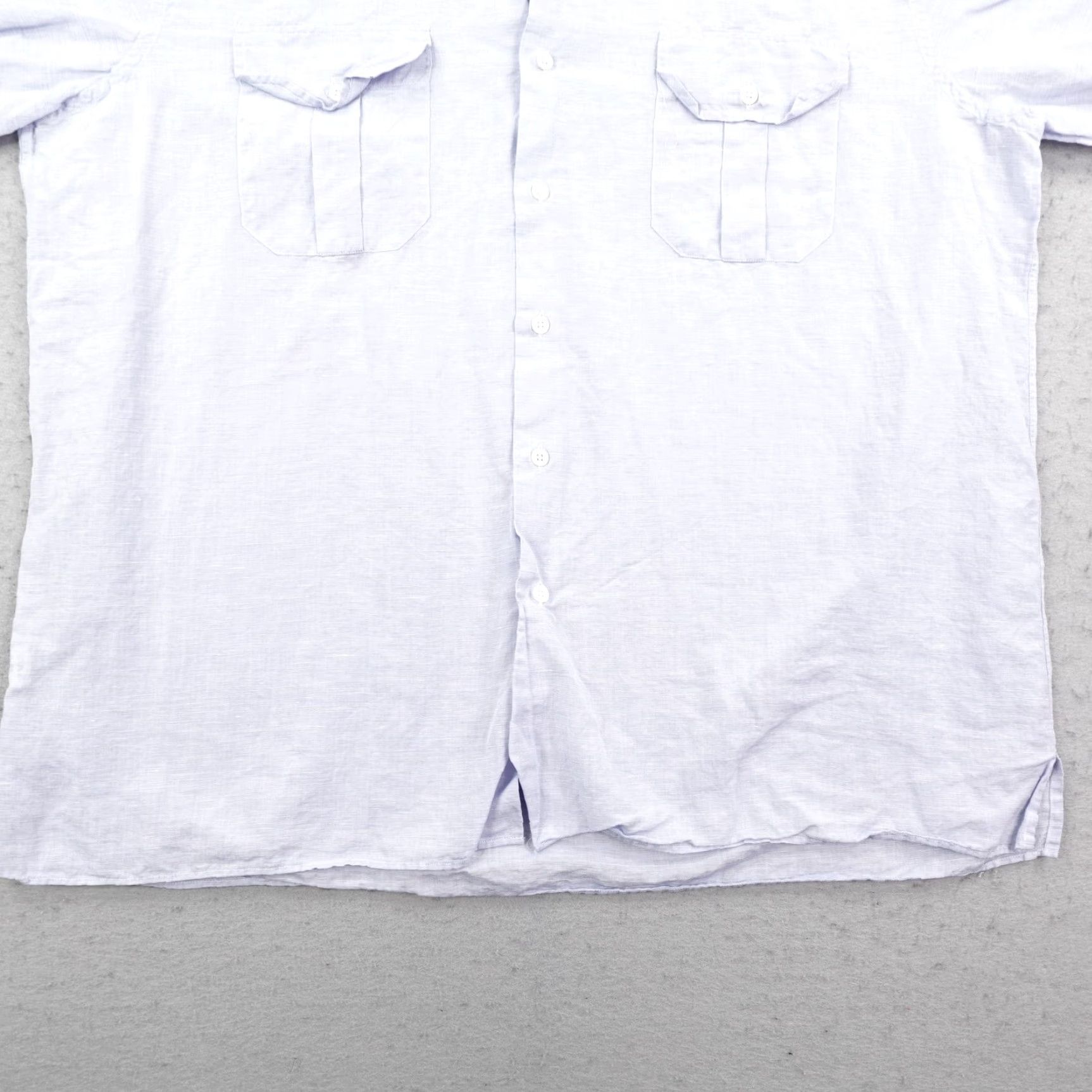 Vintage VINTAGE Solemare Maus & Hoffman Shirt Mens XL Blue Linen Blend Button Front Made Italy Size US XL / EU 56 / 4 - 4 Thumbnail