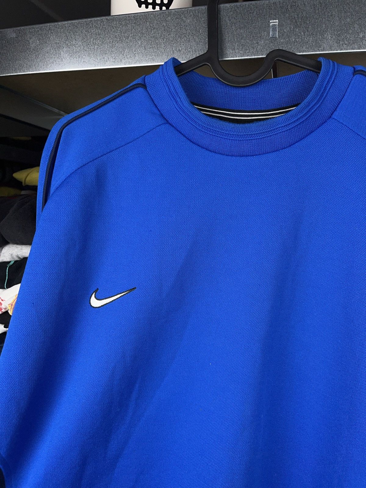 Nike × Vintage Vintage Nike team 1990s royal blue small swoosh sweatshirt Size US M / EU 48-50 / 2 - 3 Thumbnail