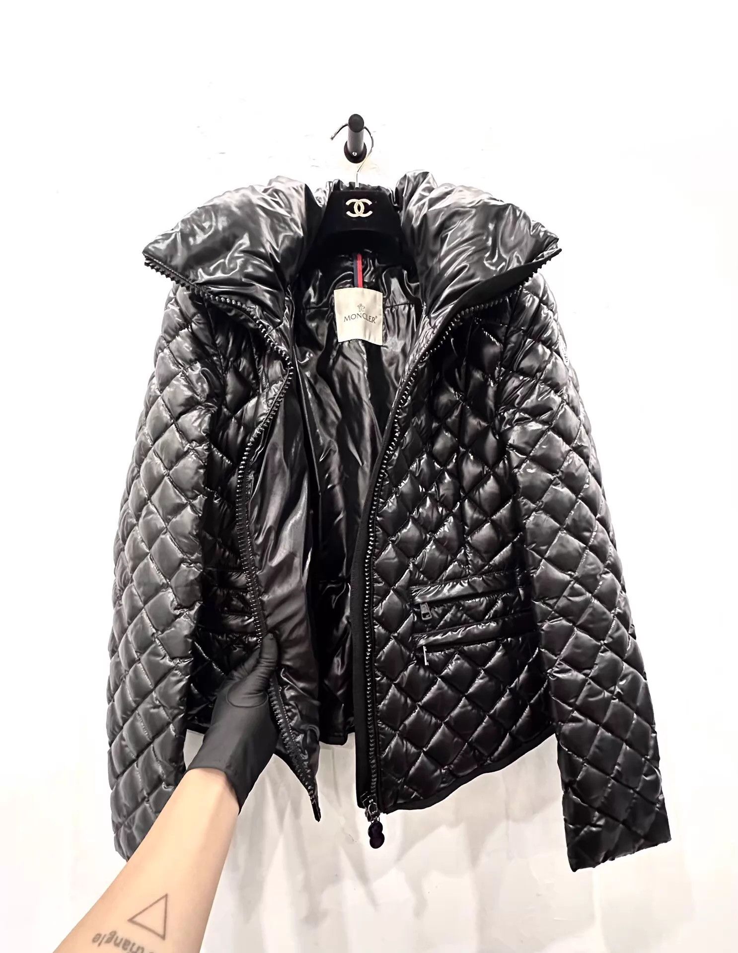 Moncler Moncler Champetre Quilted Side Logo W Black Down Coat 3 New Size L / US 10 / IT 46 - 3 Thumbnail