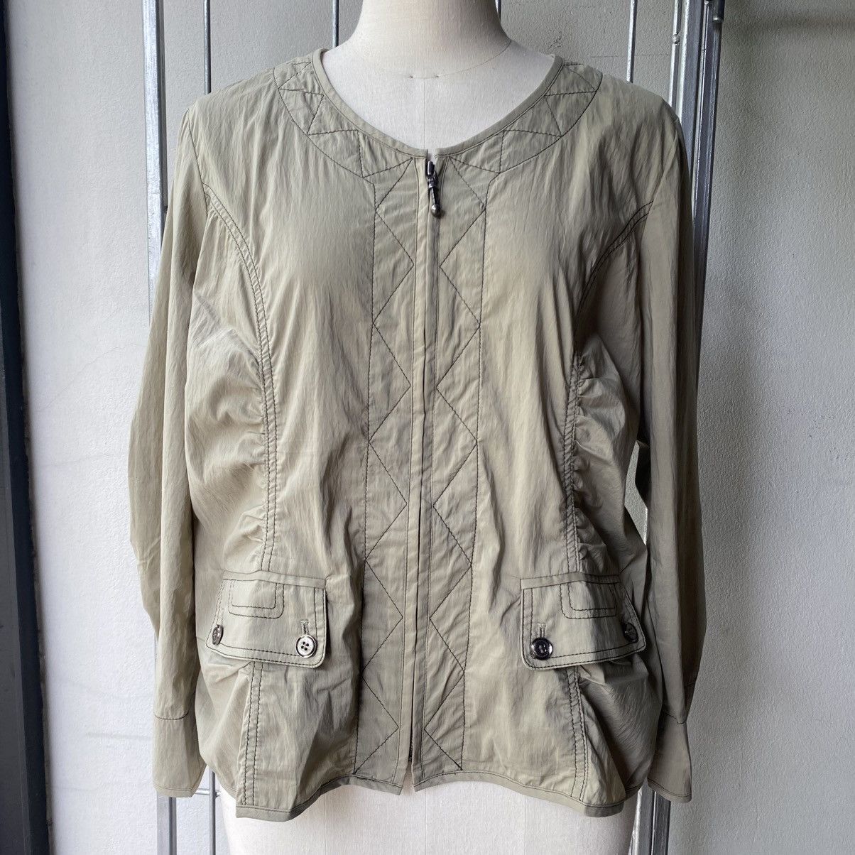 Kansai Yamamoto KANSAI BIS Beige Zip Jacket with Pocket Detail Size M / US 6-8 / IT 42-44 - 17 Thumbnail