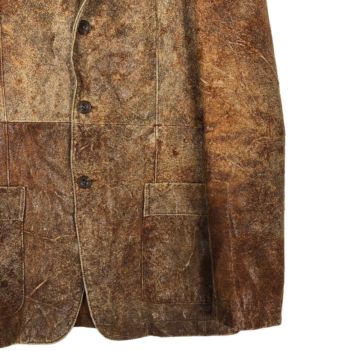 Japanese Brand 🔥RARE VINTAGE LEATHER BIKER JACKET ABX ISSEY MIYAKE Size US M / EU 48-50 / 2 - 5 Thumbnail
