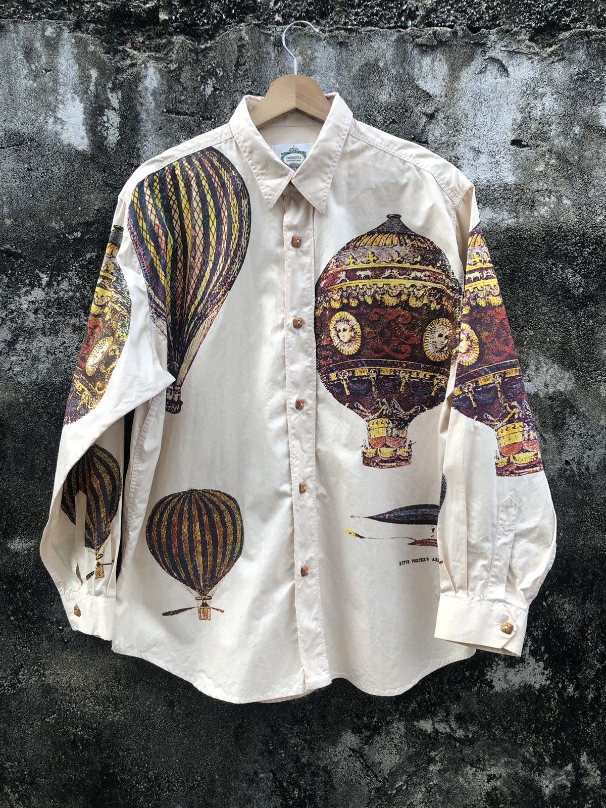 Vintage 1990s Vintage Porter's Aeroport OverPrint Button Shirt Size US L / EU 52-54 / 3 - 1 Thumbnail