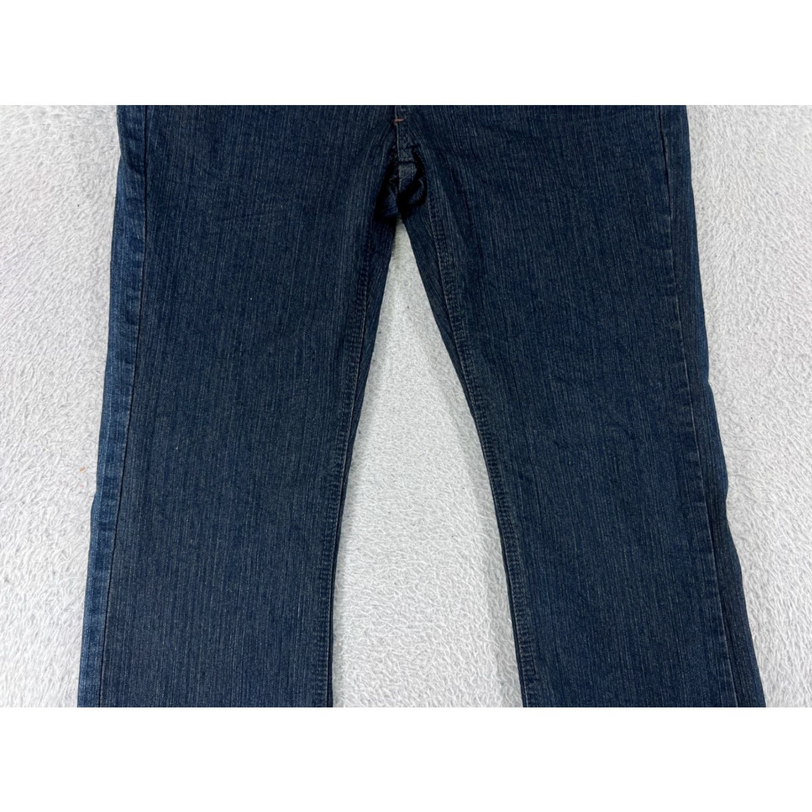 Vintage Blue Ice Jeans Women Bootcut Cotton Blend Denim 5 Regular Blue 28x31 5-Pocket Embroidered Logo Vintage? No Ladies Jeans 90s? Size 27" / US 4 / IT 40 - 6 Thumbnail