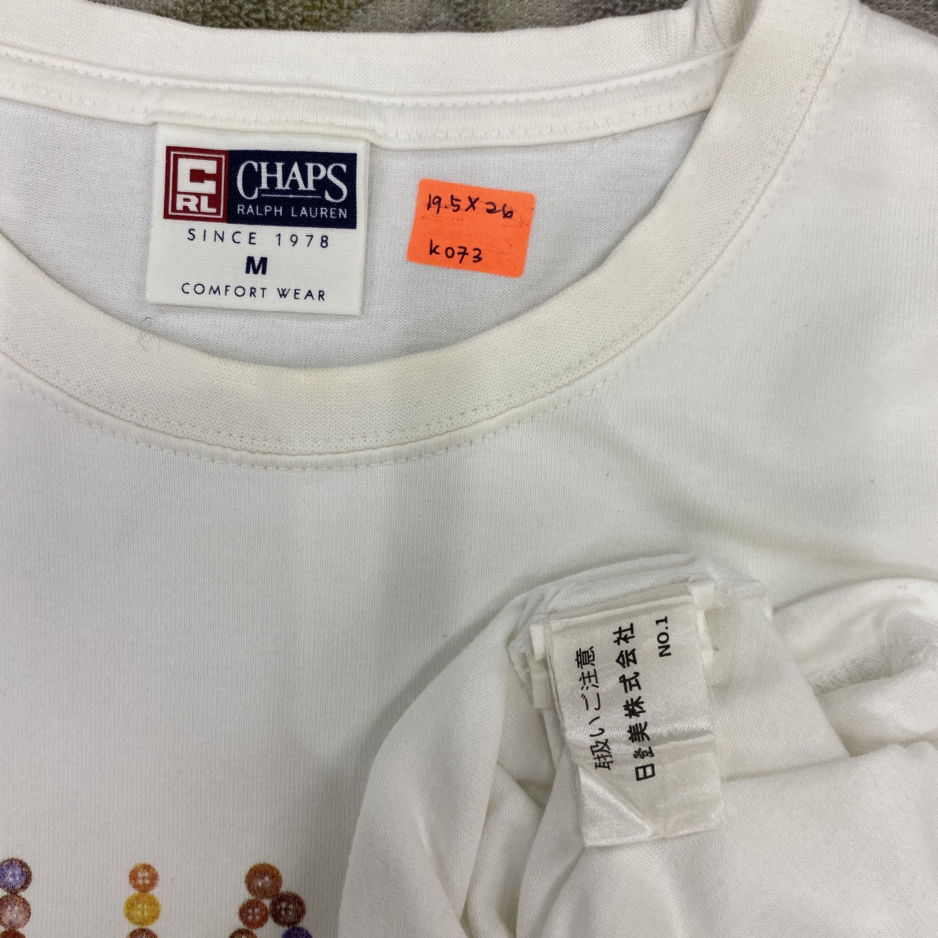 Chaps Ralph Lauren Button Art Chaps Ralph Lauren 1978 Tshirt - K073 Size US M / EU 48-50 / 2 - 3 Thumbnail