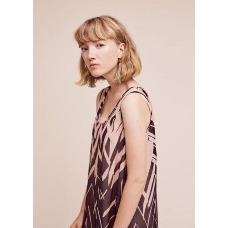 Anthropologie Anthropologie Floreat Serengeti Silk Midi Dress Pink Sheer S Size S / US 4 / IT 40 - 8 Thumbnail