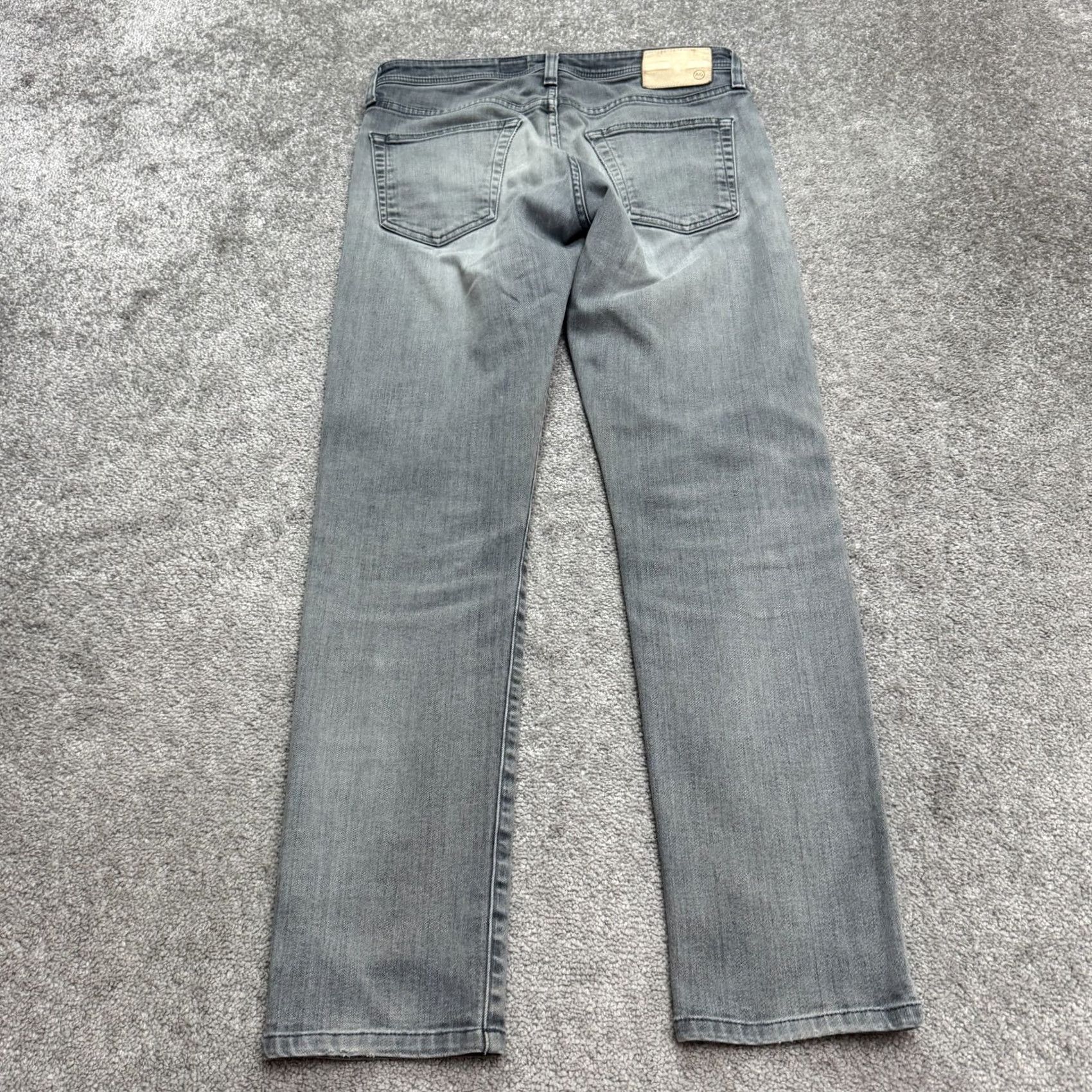 Vintage AG Adriano Goldschmied The Tellis Slim Fit Denim Jeans Mens 31x34 Gray Size US 31 - 2 Thumbnail