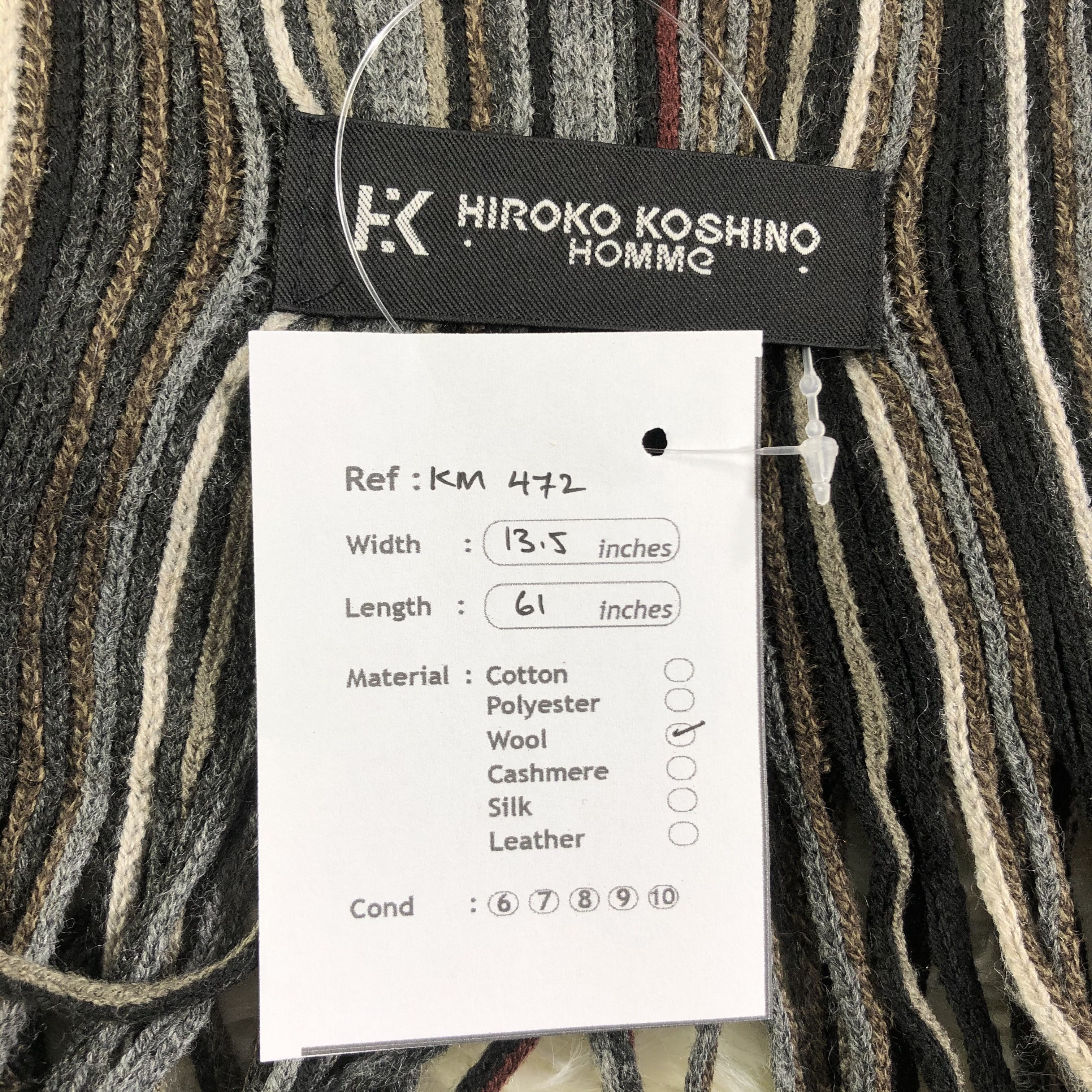 Hiroko Koshino Homme Hiroko Koshino Homme Scarf / Muffler / Neckwear - KM472 Size ONE SIZE - 6 Thumbnail
