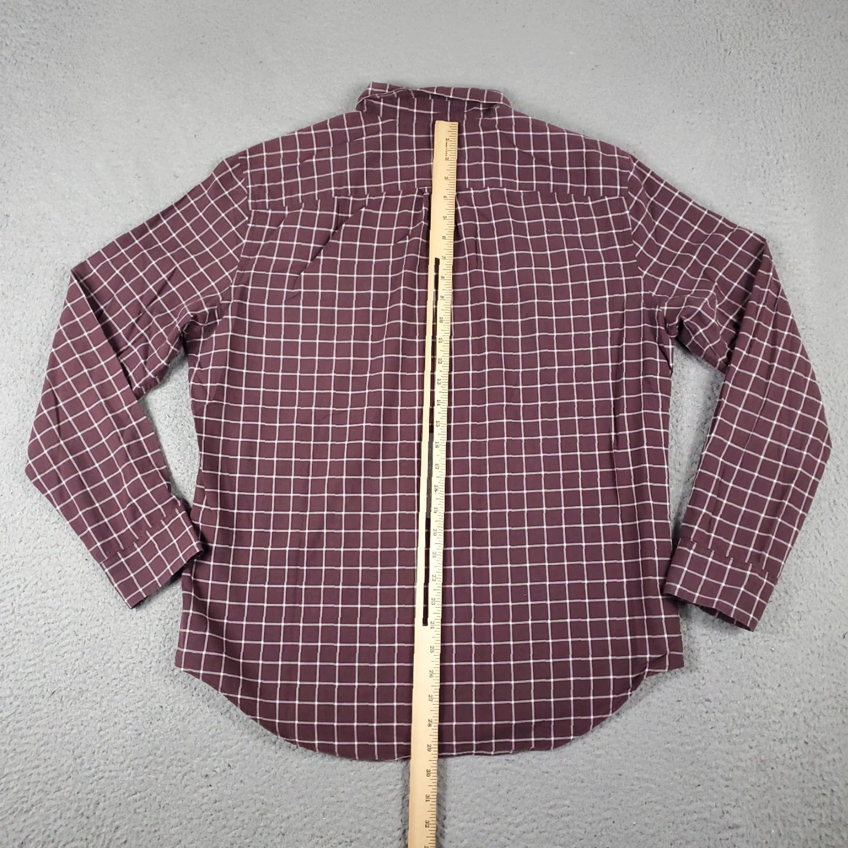 American Eagle Outfitters American Eagle Outfitters Shirt Mens Large Burgundy Check Button-Up Long Sleeve Size US L / EU 52-54 / 3 - 4 Thumbnail