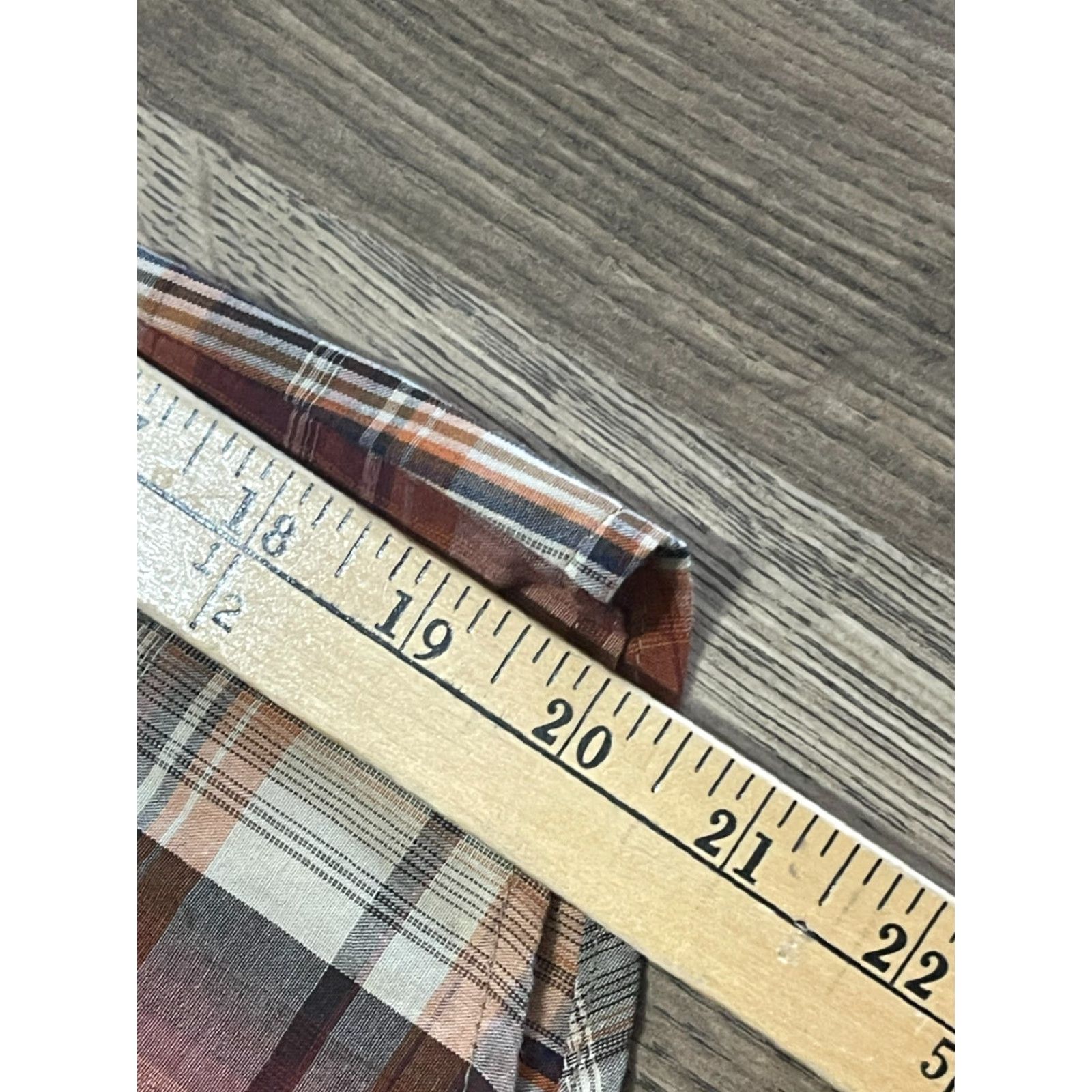 Vintage WorkN'Sport Shirt, Men’s XL Tall, Button Up, Plaid, Short Sleeve, Brown Orange, Casual, Regular, Vintage? No Size US XL / EU 56 / 4 - 7 Thumbnail