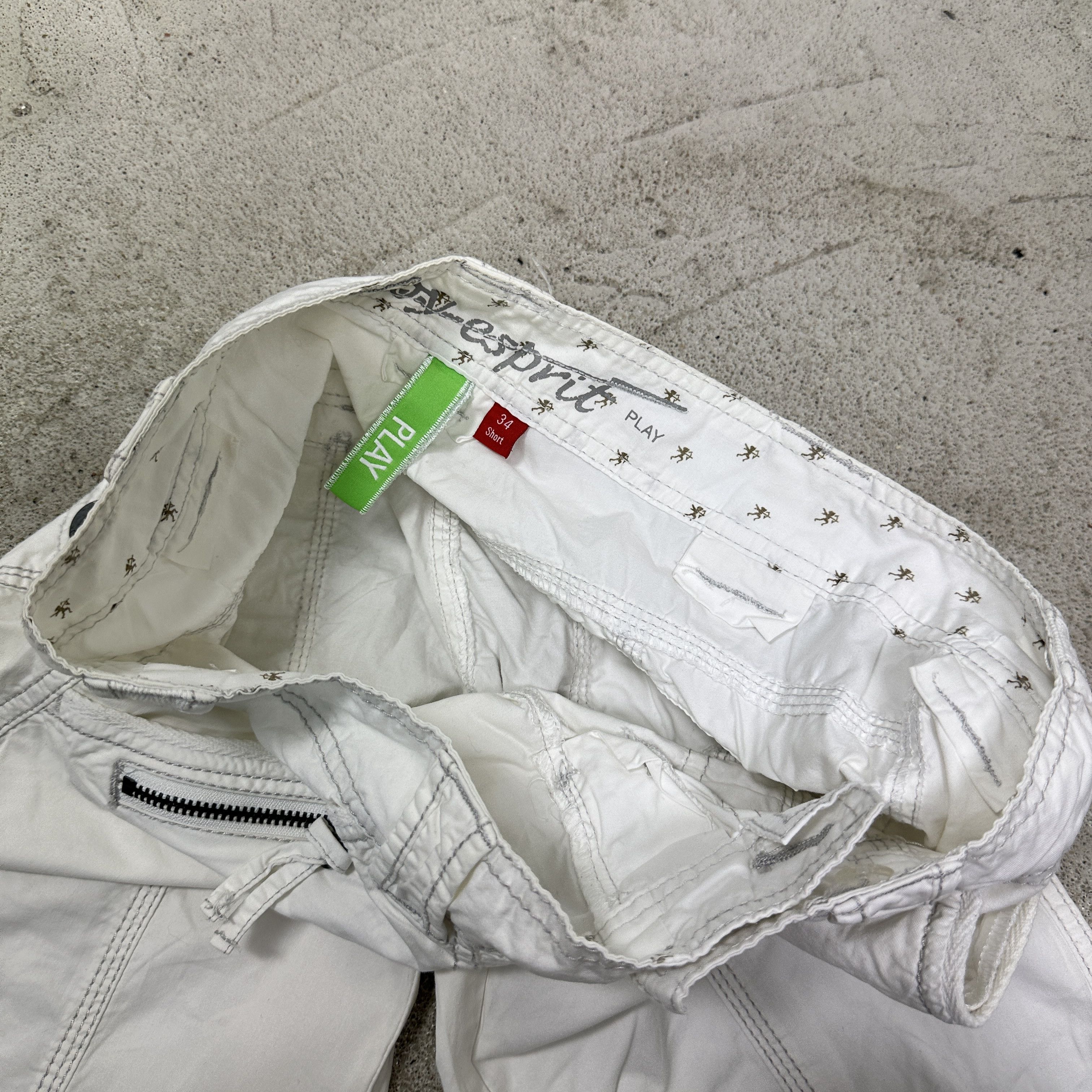 Esprit Vintage Preppy Old Money Cargo Flared Pants Y2K Size 24" / US 00 / IT 34 - 4 Thumbnail