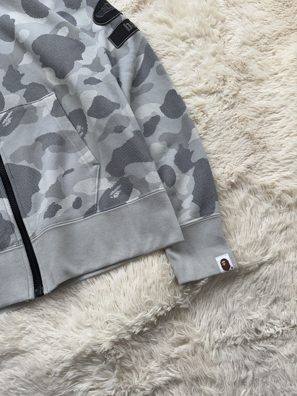 Bape A BATHING APE DOT CAMO SHARK WIDE FULL ZIP HOODIE 17AW Size US S / EU 44-46 / 1 - 7 Thumbnail