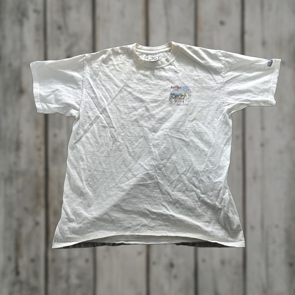 Hard Rock Cafe VINTAGE Hard Rock Cafe Montreal Shirt Mens L White Graphic Tee 90s Canada Size US L / EU 52-54 / 3 - 1 Thumbnail