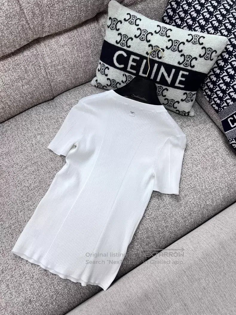 Chanel Chanel Embroidered love logo knitted short sleeves Size XS / US 0-2 / IT 36-38 - 3 Thumbnail