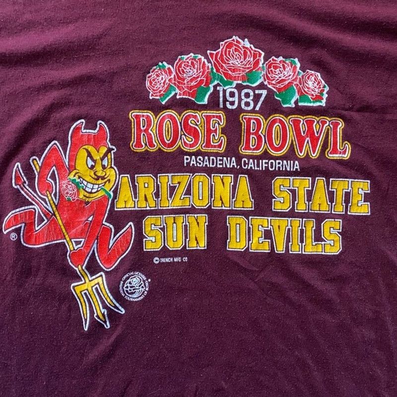 Vintage 1987 Arizona State Sun Devils Rose Bowl Tee Size US L / EU 52-54 / 3 - 2 Thumbnail