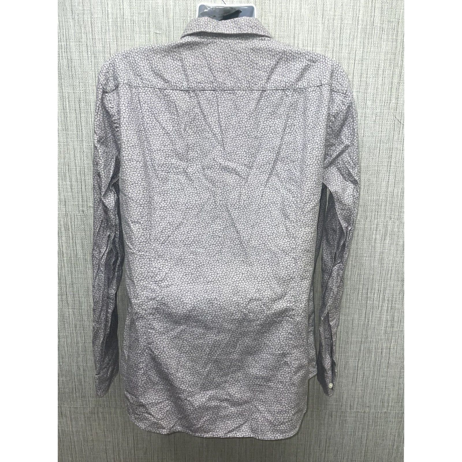 Hugo Boss HUGO BOSS Slim Fit Grey Leaf Print Long Sleeve Button Down Shirt XL Mens Size US XL / EU 56 / 4 - 5 Thumbnail