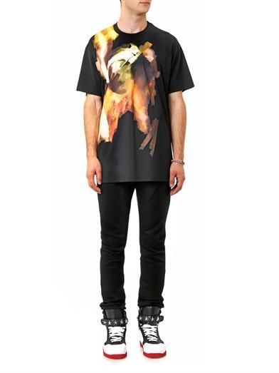 Givenchy Black Abstract Brushstroke Oversized T-Shirt Size US XS / EU 42 / 0 - 3 Thumbnail