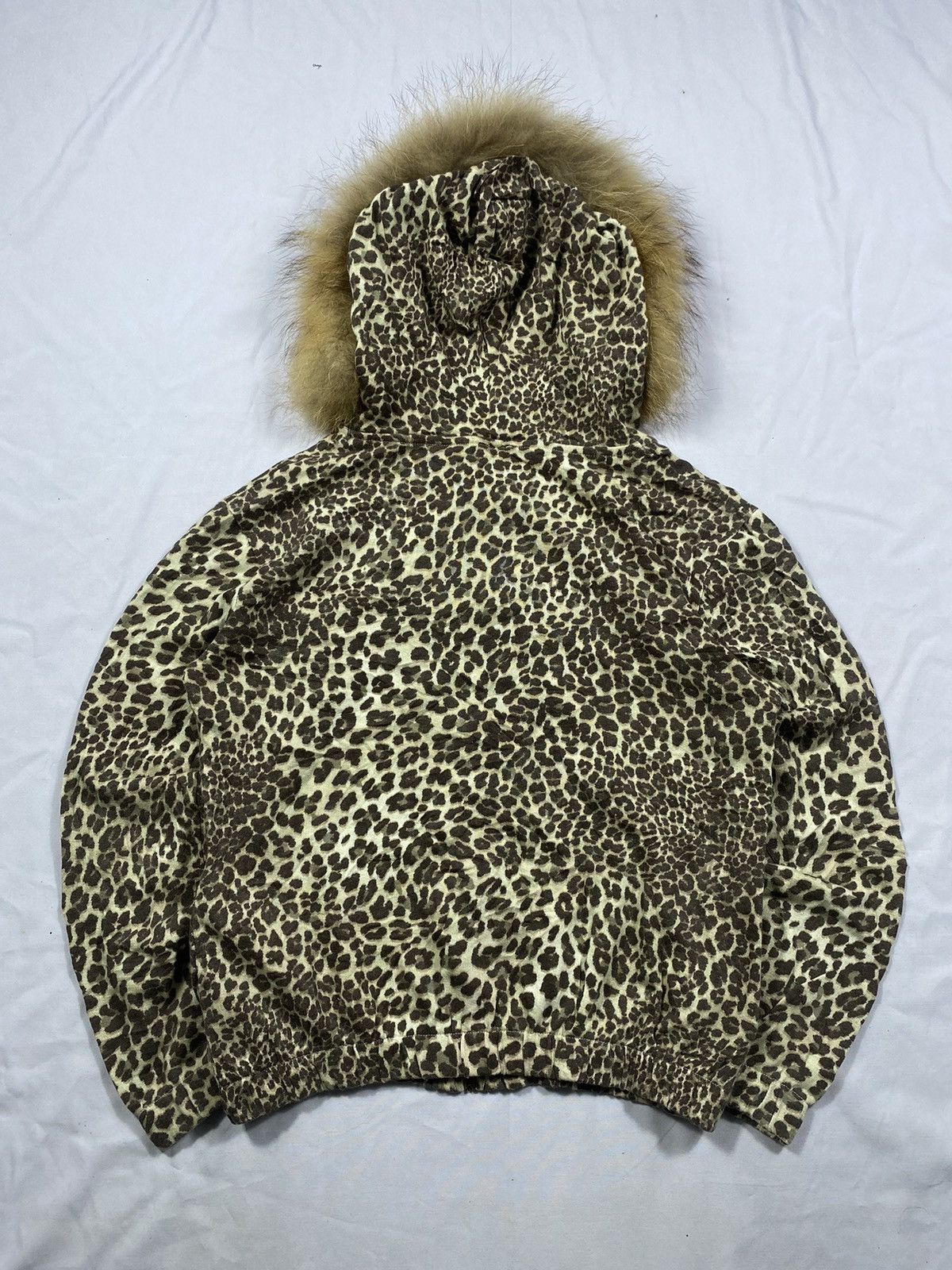 Bershka BSK FAUX ZIP FUR CLEOPARD HOODIE Size US M / EU 48-50 / 2 - 2 Thumbnail