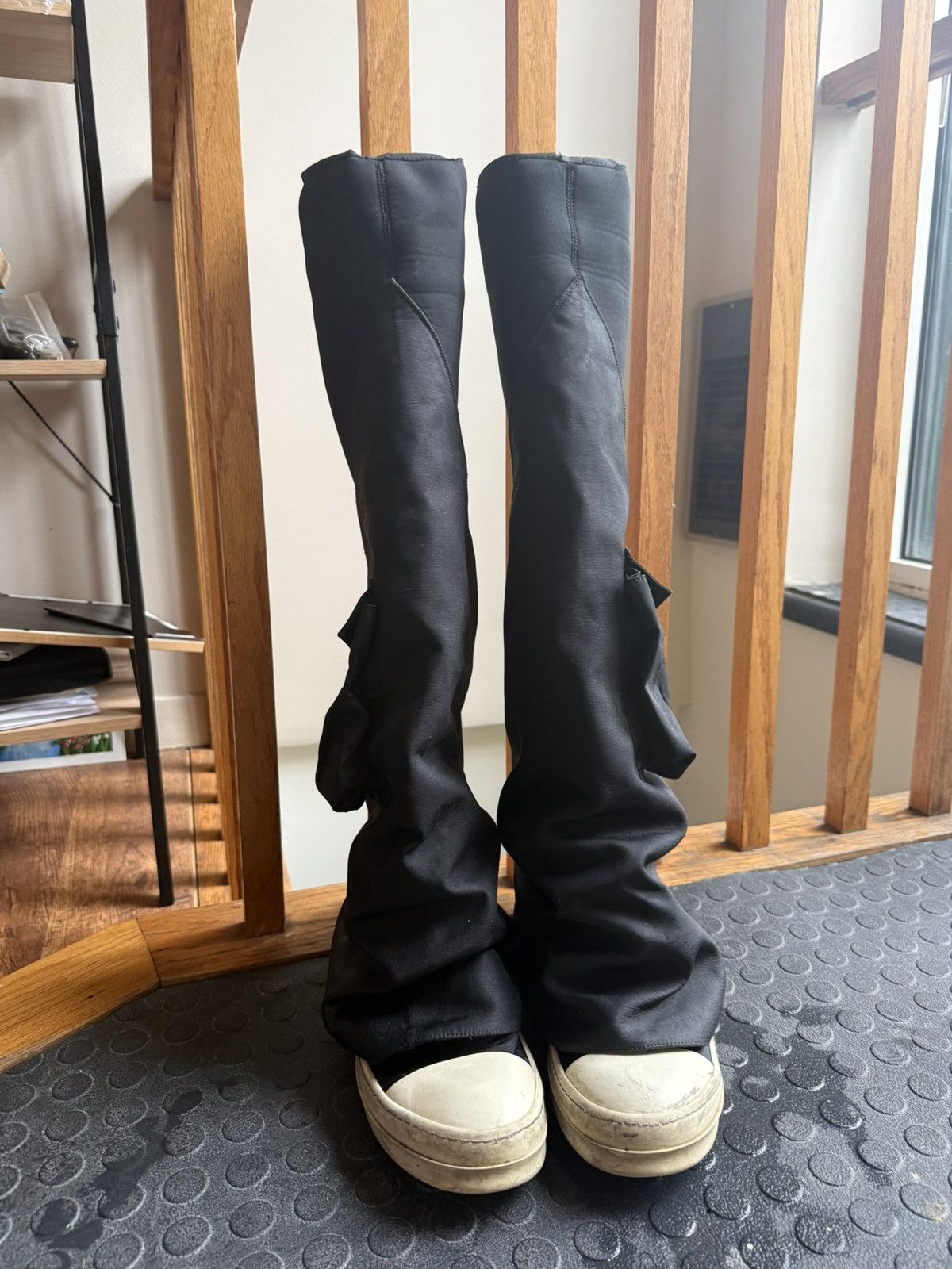 Rick Owens Drkshdw Rick Owens DRKSHDW Cargo Fetish Sneakers - Neoprene Size US 8 / EU 41 - 2 Thumbnail