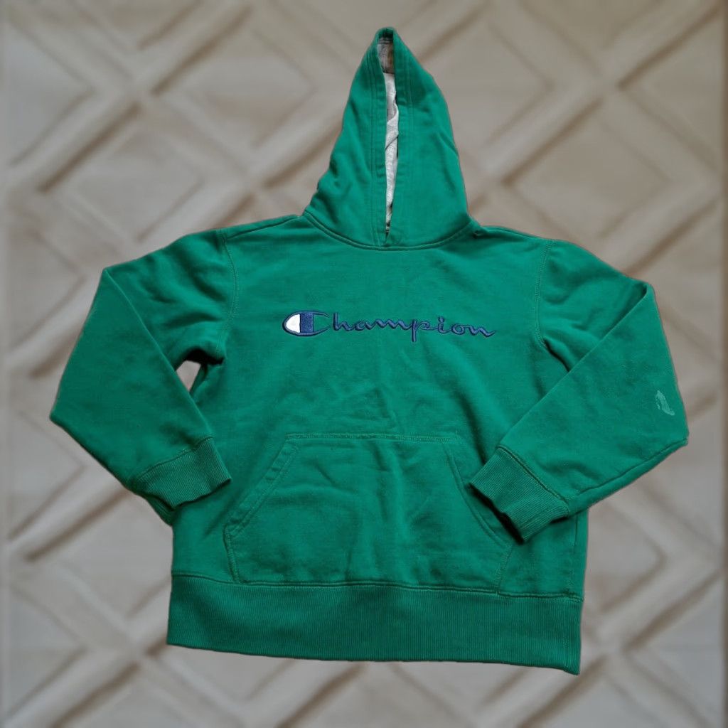 Champion Champion Hoodie Sweatshirt Womens M Green Retro Spellout Active Size M / US 6-8 / IT 42-44 - 1 Thumbnail