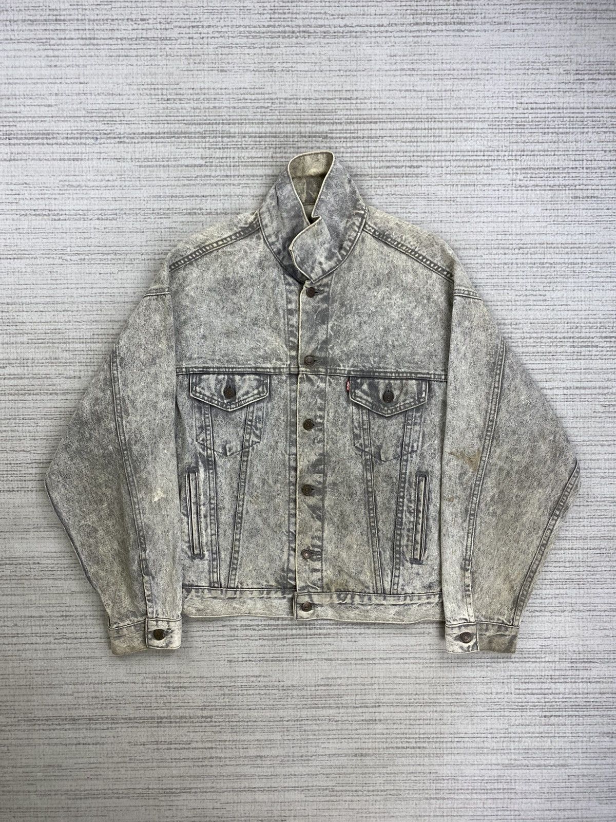 Levi's 🔥Vintage 60s Levi’s Acid Grey Denim Trucker Jacket Size US XL / EU 56 / 4 - 5 Thumbnail