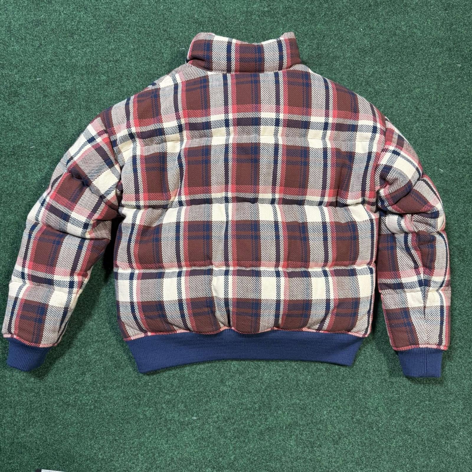 Bape Bape Red & Beige Plaid Down Bomber Jacket M New Size US M / EU 48-50 / 2 - 3 Thumbnail