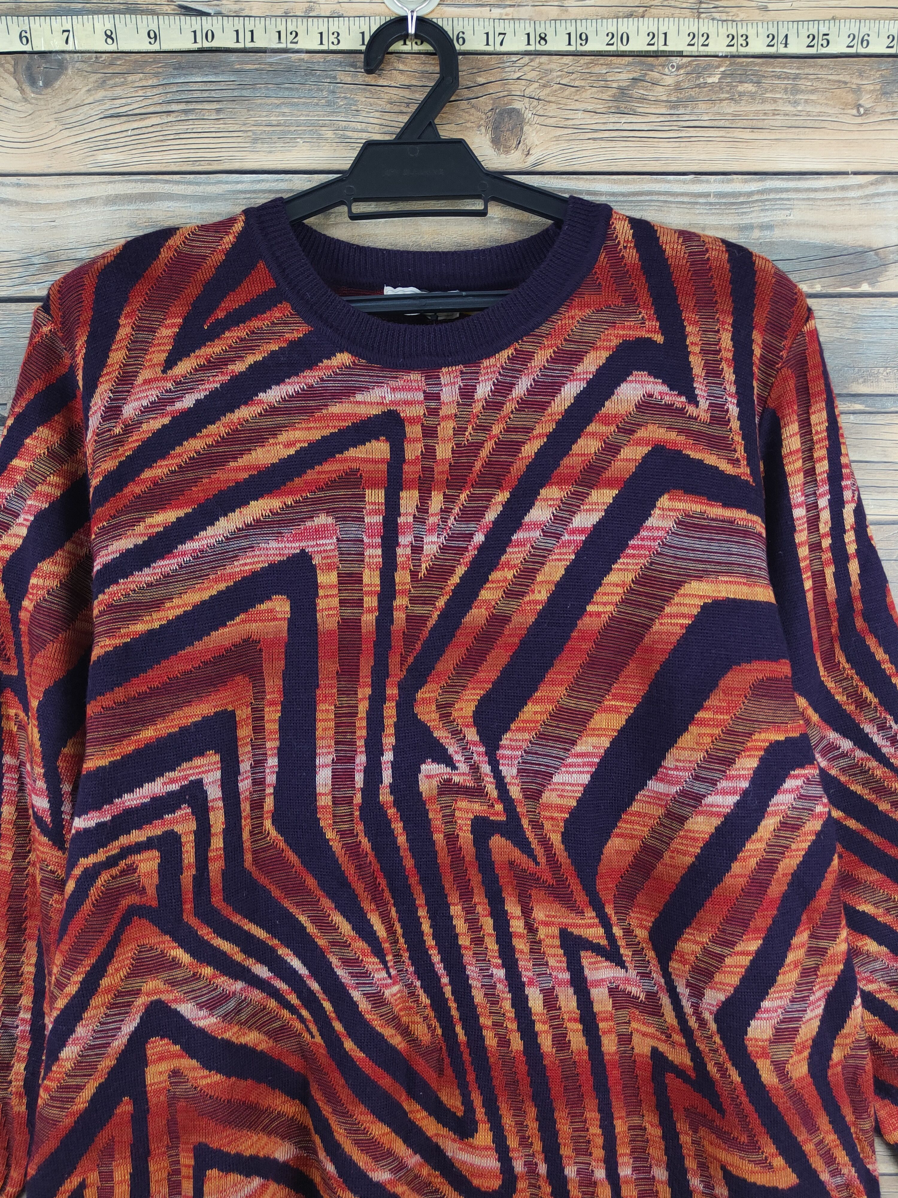 Japanese Brand Pearl Pear Purple Orange Knitwear Sweatshirts #W2158 Size M / US 6-8 / IT 42-44 - 2 Thumbnail